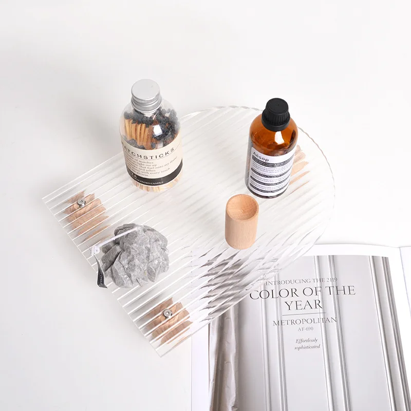 Акриловый гофрированный поднос для ароматерапии духов помады косметическое