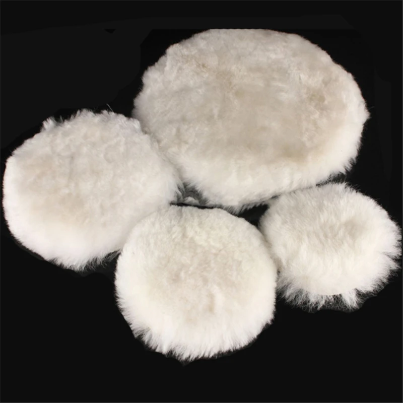 

2Pcs 75/100/125/150/180mm Wool Pads Waxing Polishing Buffing Pad Wheel Car Auto Car Paint Care Polisher Pads 3/4/5/6/7 inch