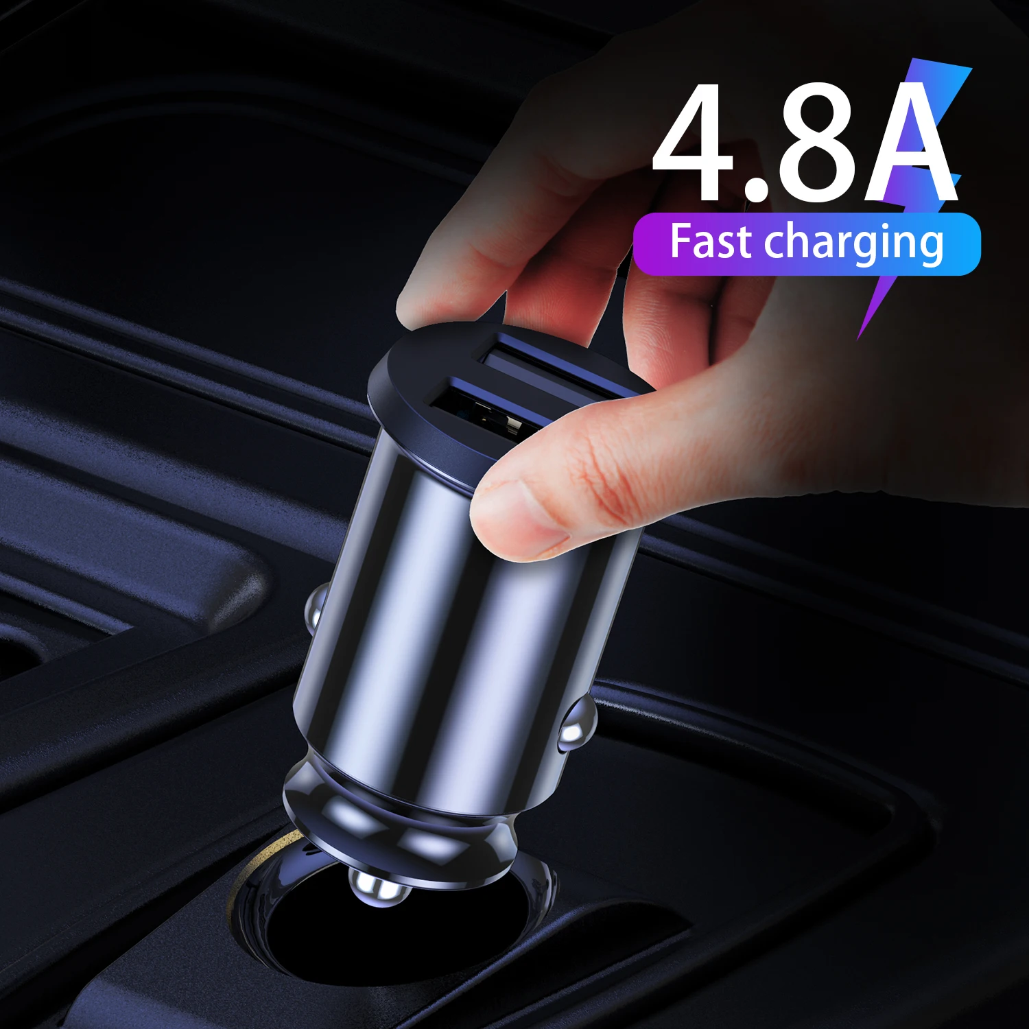 Миниатюрное автомобильное зарядное устройство 4 8 А 12 В 24 | Мобильные телефоны и