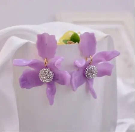 CSxjd роскошными красными кристаллами из эпоксидной смолы цветок лилии 5 3 см