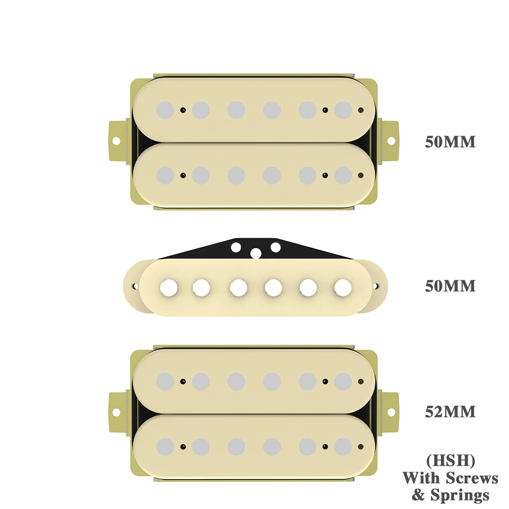 

NAOMI Double Coil Humbucker/Single Coil/Dual Coil Pickup HSH Set 50mm/50mm/52mm Neck/Middle/Bridge For ST Electric Guitar