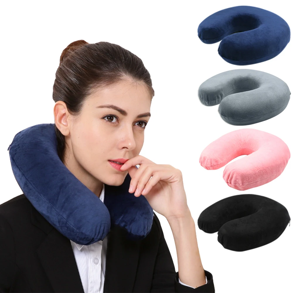 Подушка для шеи из пены с эффектом памяти 14 цветов u образная подушка отдыха