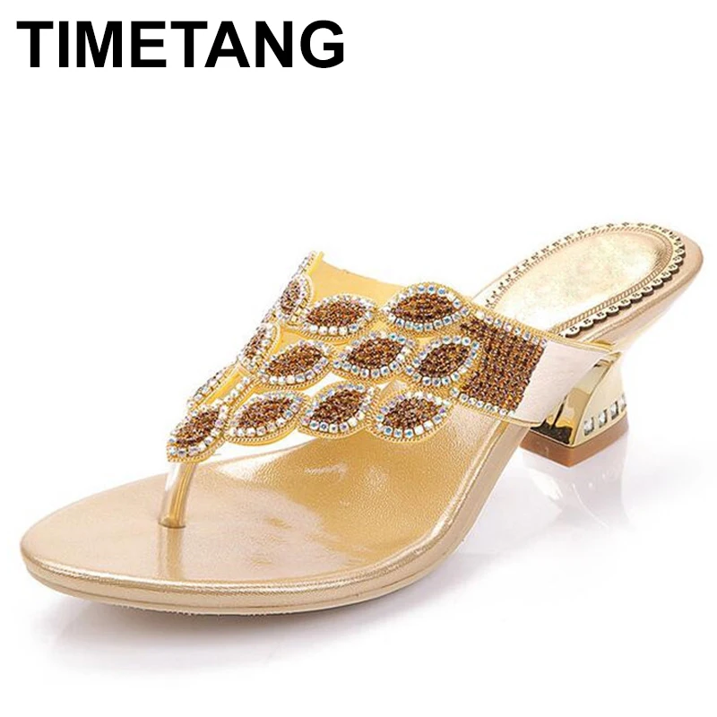 TIMETANGPlus Size35-44Flops женская обувь из натуральной кожи Вьетнамки Босоножки Модная