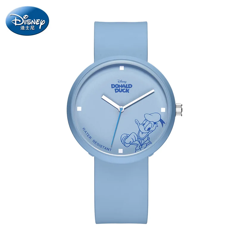 Часы наручные Disney женские кварцевые повседневные с мультяшным принтом Дональд