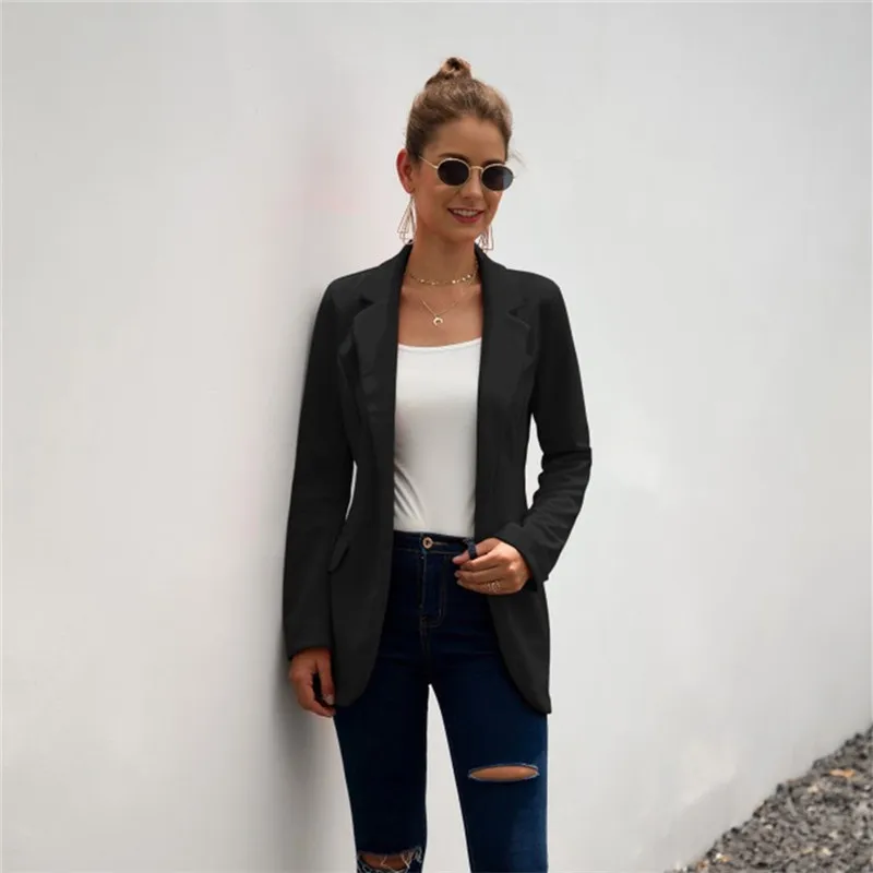 Модный Элегантный Женский блейзер 2020 повседневные женские облегающие блейзеры с