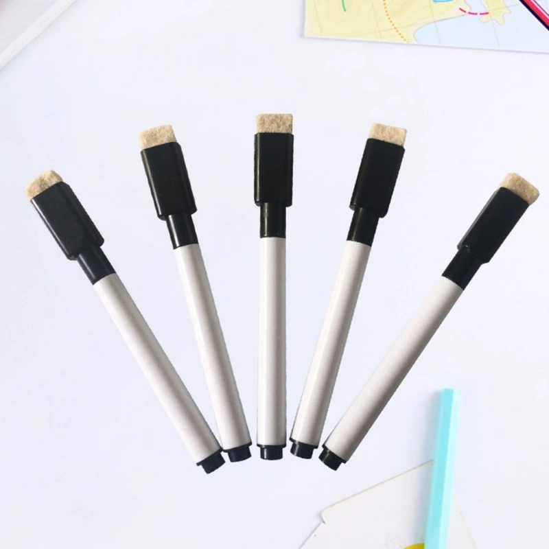 

10Pcs/Lot Black Erasable Whiteboard Pen Dry White Board Markers for Student Children's Drawing Pen Office School Supplies