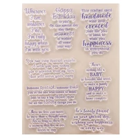 words phrase clear stamps for diy scrapbooking card birthday transparent rubber stamp making photo album crafts decor new stamp