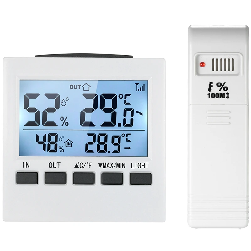 Promotion! Digital Wireless Thermometer Hygrometer Temperature Humidity Moisture Meter For Smart Home Vegetable Greenhouse Wareh |