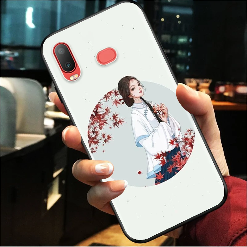 Beauty of Chinese ink painting for Samsung Galaxy A9S A8S A6S A9 A8 A7 A750 A6 A5 A3 Plus Star 2018 2017 2016 Black Phone Case