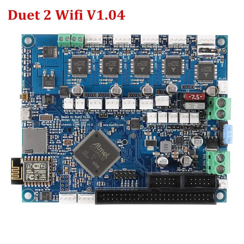 Duet 2 Wifi V1.04 Borad Cloned Duet2 Расширенная 32 битная Плата управления для BLV MGN Cube 3D принтер CNC