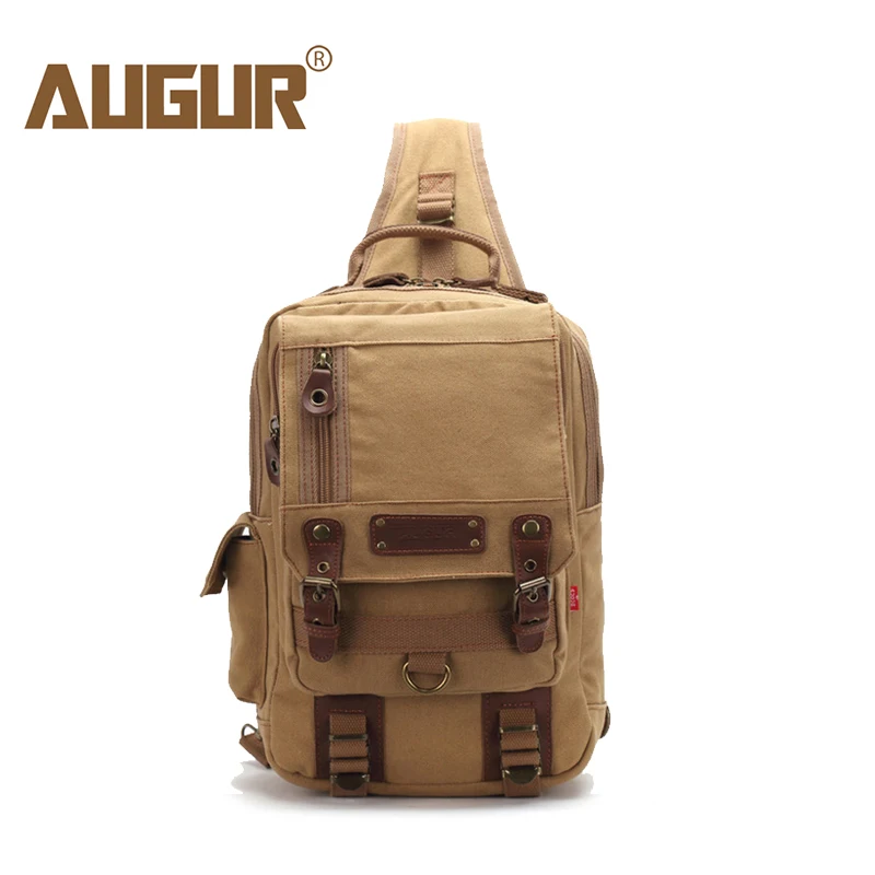 Нагрудная сумка мужская тканевая функциональный мессенджер маленький саквояж