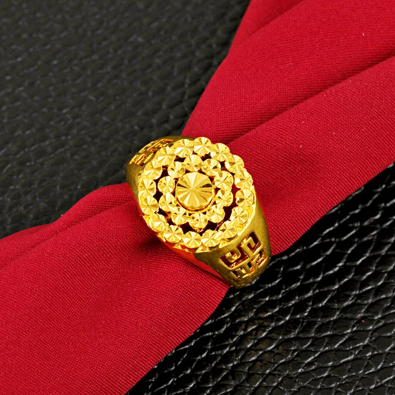 Кольцо вечное не выцветает с золотом 24 карата для женщин и мужчин ювелирные