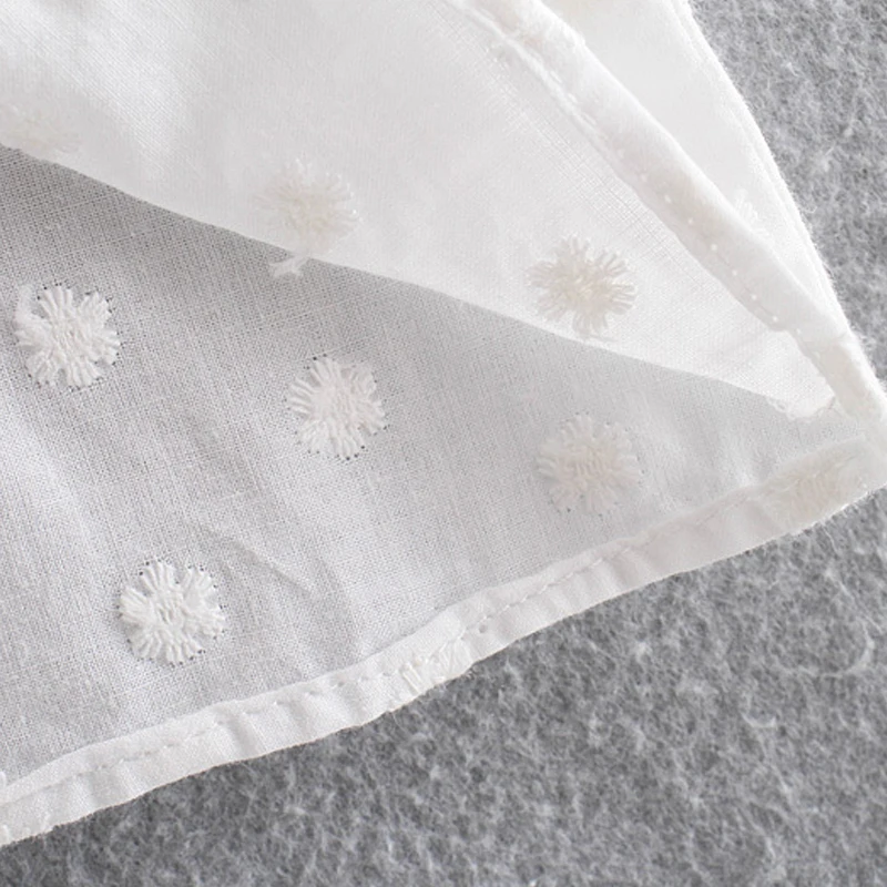 

Women Summer Chiffon Thin Blouses Shirts Tops 2021 ZA Dot Embroidery Off shoulder Female Sexy Short Top Clothes Blusas