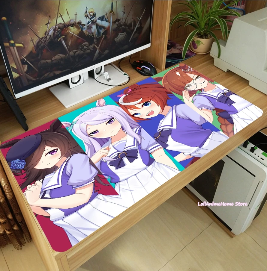 

Anime Umamusume: Pretty Derby Theme Otaku Large Mouse Pad Laptop PC Gaming Mice Mat Desk Keyboard Mat Anti-Slip Playmat
