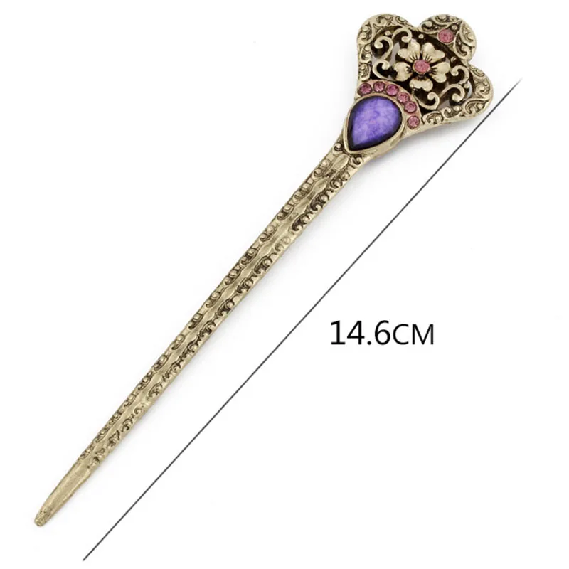 Металлическая ажурная корона цветок шпильки для волос женские хрустальные