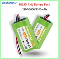 doublepow 18650 7 4v lithium battery pack 2200mah 3000mah 3500mah rechargeable battery for electronic toy protection board
