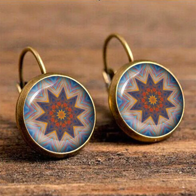 Женские винтажные элегантные серьги с неоновым стеклом и цветком в готическом