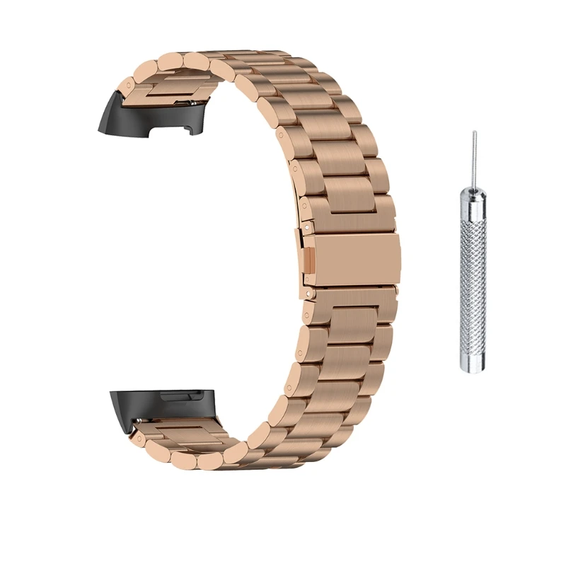 

Металлический ремешок H052, совместимый с Fitbit-Charge 5, водонепроницаемый браслет, Прочный Модный ремешок для смарт-часов, спортивный браслет