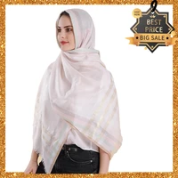 popular spring 2021 new style muslim hijabs scarvesscarf women lattice hijab wraps 70x180cm shawls headband thin soft