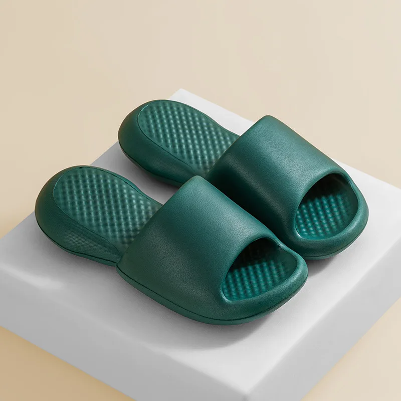 New Thicker Couple Style Thick Sole Soft Indoor EVA Slippers Men Women Anti-slip Sandals Summer Bathroom Bath Platform Shoes