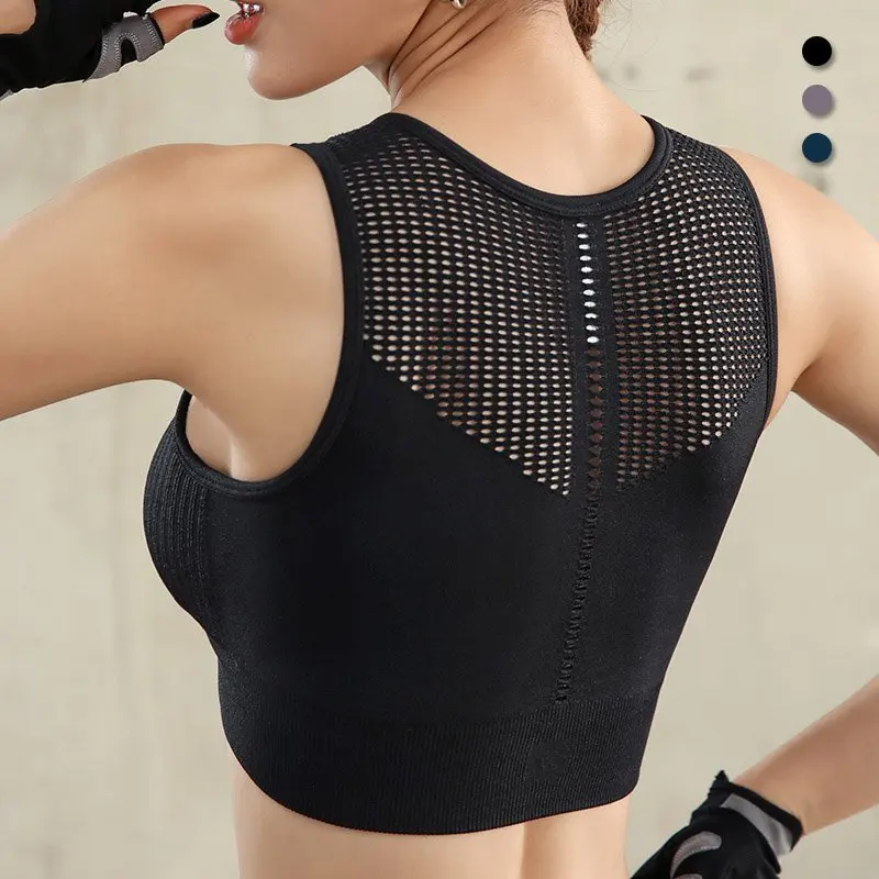 

Sports Bras for Women Seamless Fitness Crop Tops Padded Bra Training High Impact Activewear Solid Color Underwear,