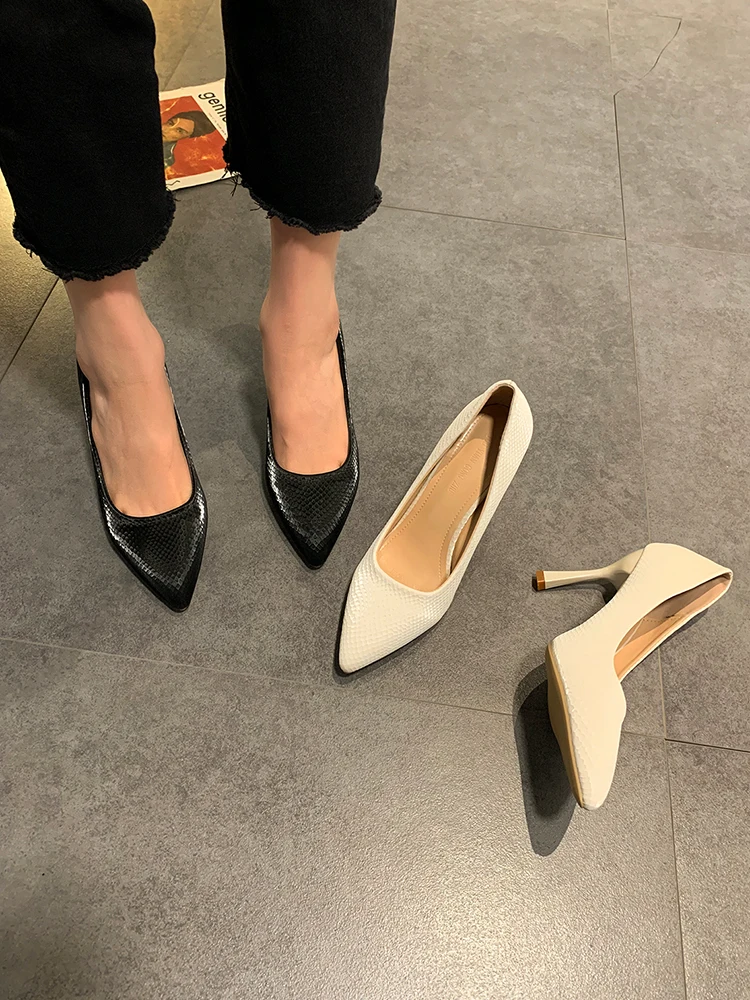 

High Heels Pointed Toe Women Shoes 2021 Spring Pumps Latest Shallow Mouth Sandals Ladies Slip On Lace-Up Basketball Platform All
