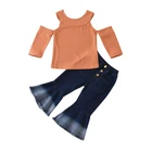 Новинка, осенне-зимняя модель для малышей; Костюм с длинными рукавами для маленьких девочек одежда для детей, спортивный костюм, комплект одежды для детей, От 3 до 10 лет