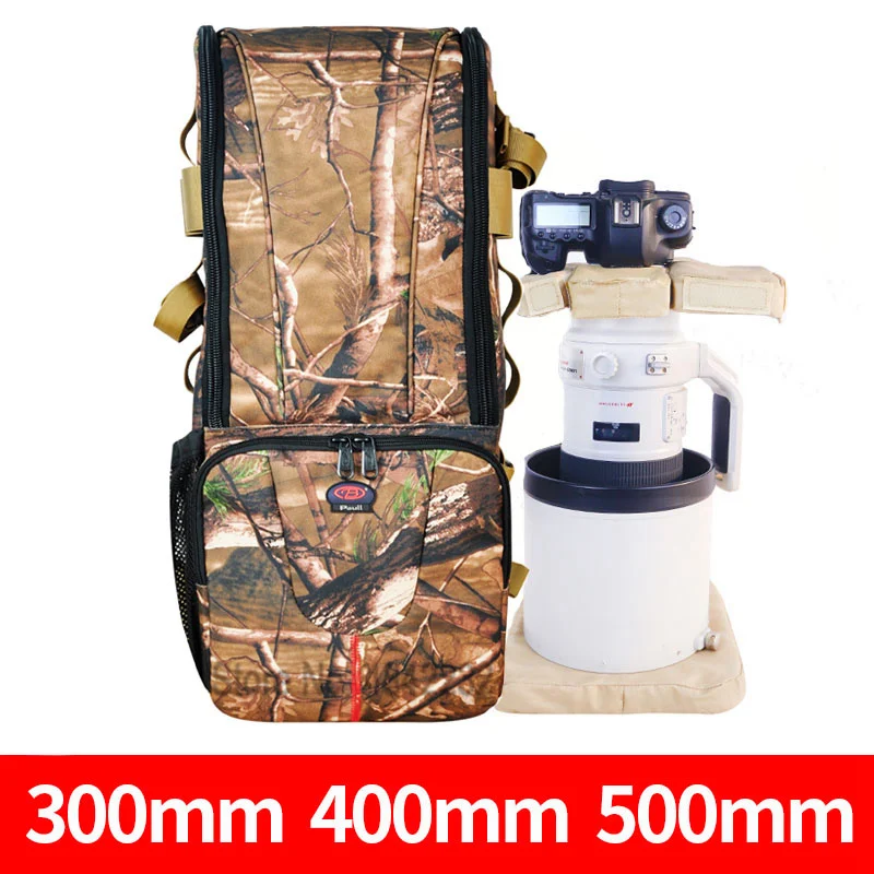 DSLR Камера телеобъектив рюкзак сумка Водонепроницаемый Tamron Sigma Nikon Canon Sony 300 мм 400 500