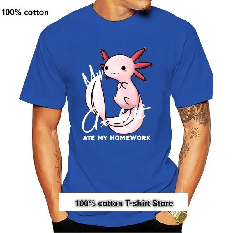 

Camisa Axolotl para hombre, bonita Camiseta de algodón, moda 2021