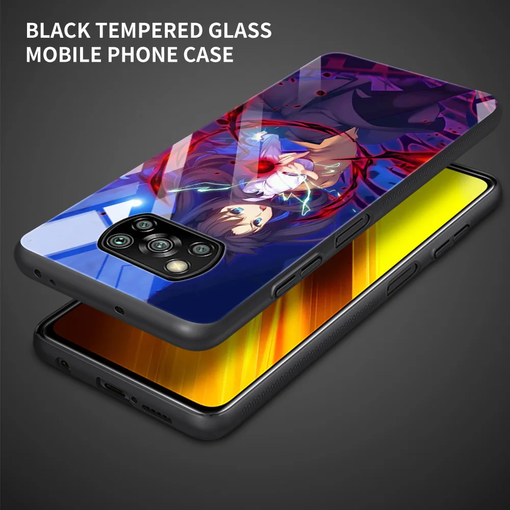 Стеклянный чехол для Xiaomi Poco X3 NFC M2 F2 Pro MI 11 Ultra 10 10T Lite 9T CC9E CC9 Note Fate Zero Tohsaka Rin |