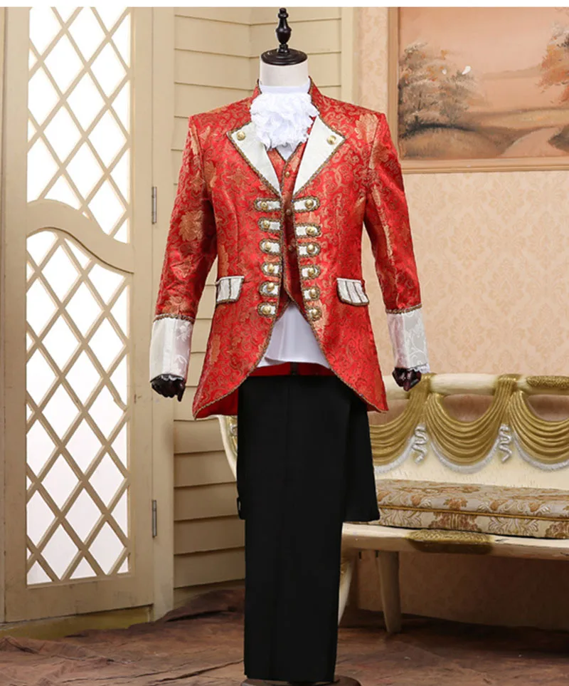 Роскошный костюм Викторианского Королевского принца 5 цветов мужской жилет