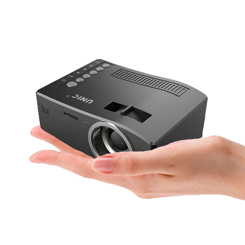 Мини портативный проектор 1080P видео со светодиодный лампой для мобильного