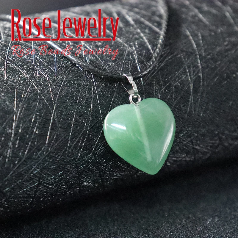 wholesale Natural Love Heart Necklaces &amp Pendants for Lover Gem Stone Pink Quartz White Crystal Healing Necklace Charm Jewelry |