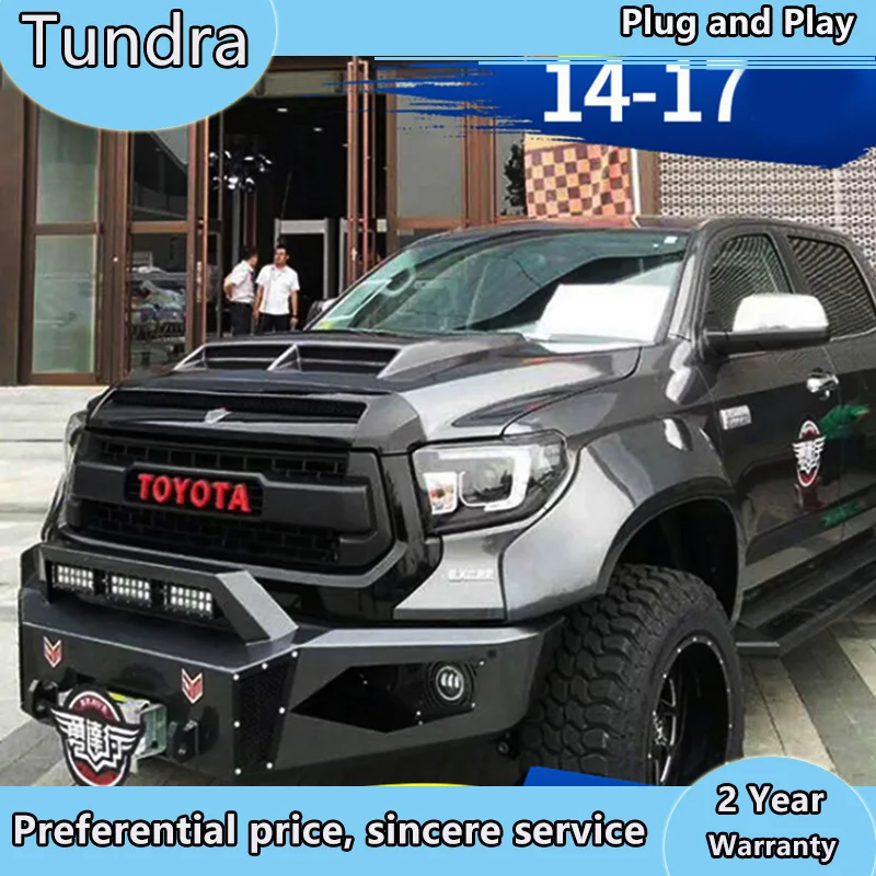 Налобный фонарь для Toyota Tundra 2014 2017 светодиодный фары секвойи фар Биксеноновые