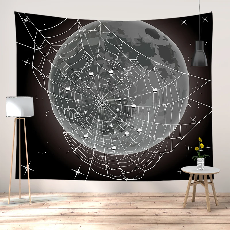 

Nebula Moon Black Earth Tapestry Elk Yoga Room Decoration Mandala Night View Forest Tapestries Decor Home Bedroom Wall Hanging