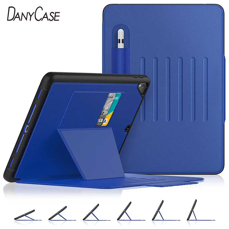 Чехол для iPad 9 7 Pro Air 2 с держателем карандашей чехол 2018 6 го поколения 2017 5 мульти