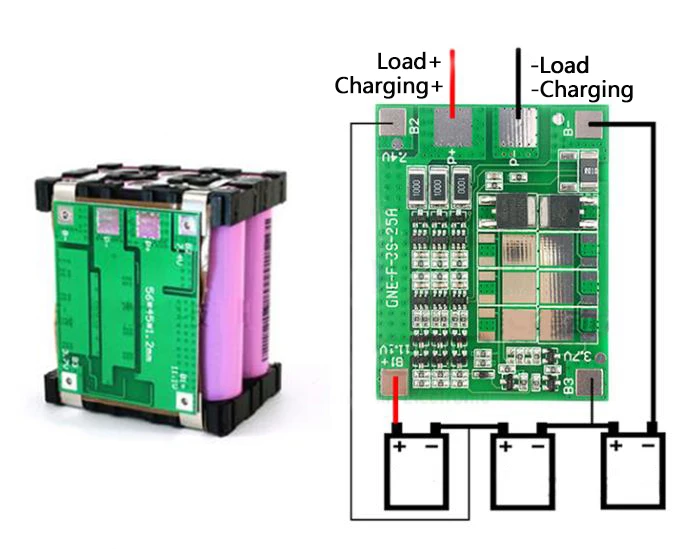 3S литий-ионная батарея зарядное устройство Lipo ячеечный модуль PCB плата защиты BMS для сверлильного двигателя 12,6 в с балансом 6A/12A/100A