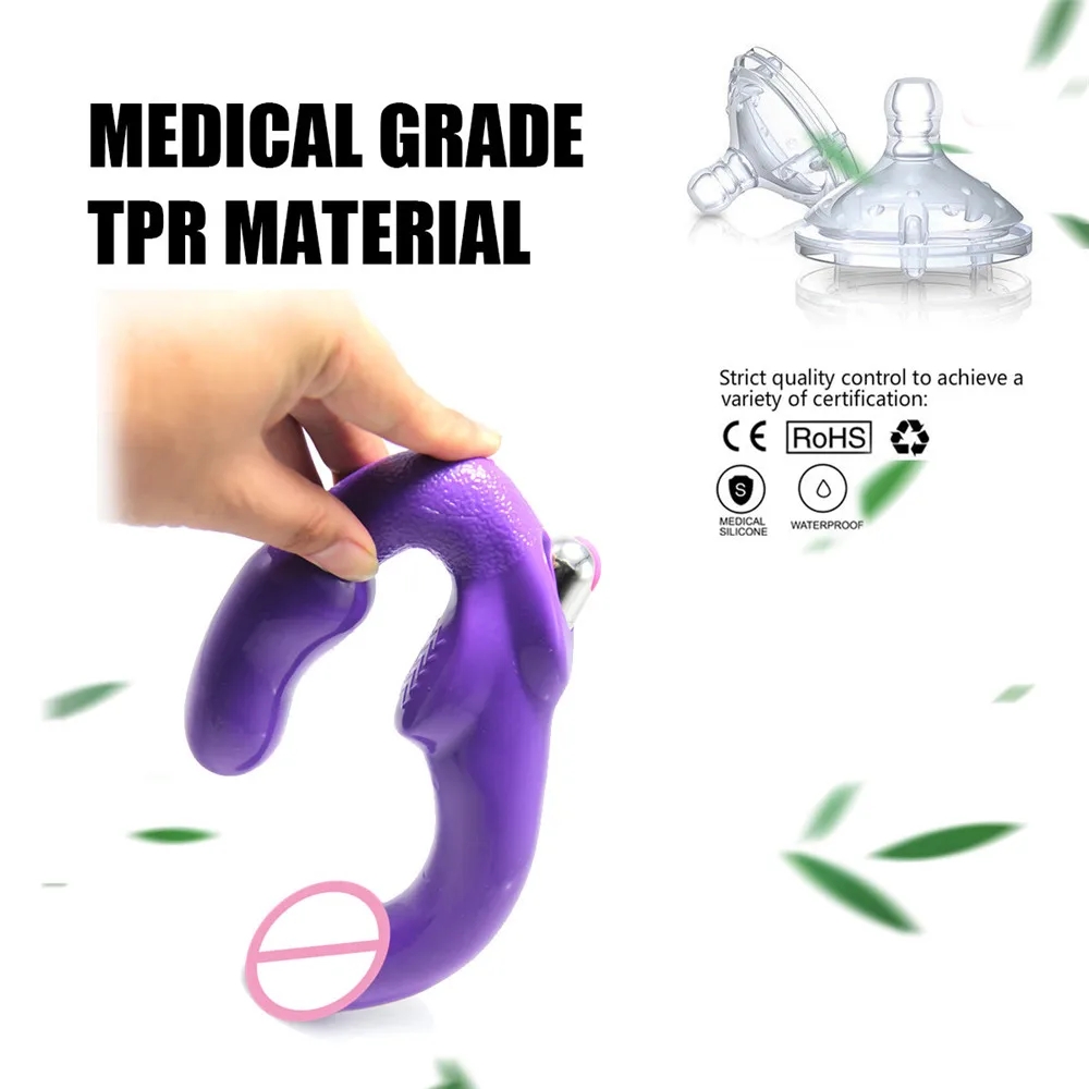 10 скоростей без бретелек вибратор Strapon женский Двойной вибрационный G Spot взрослых