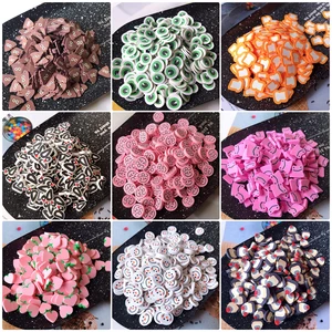 Добавки для слайма Boxi, полимерная глина, милые фруктовые товары для мороженого, набор для самостоятельной сборки, дольки для пушистой прозрачной слайма