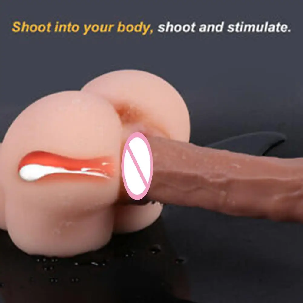 Реалистичный фаллоимитатор большой брызговик гибкий с присоской интимные