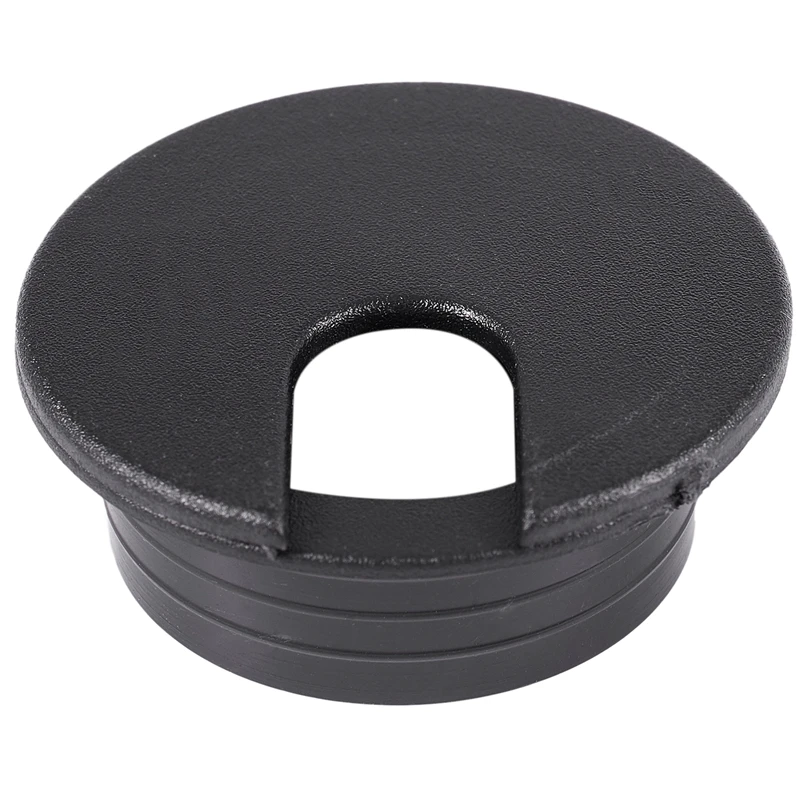 Новый черный круглый пластиковый компьютерный стол кабель втулка отверстие