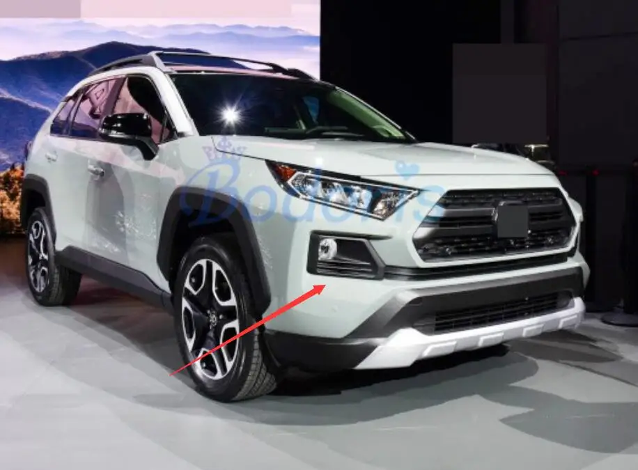 For Toyota RAV4 TRD 2019 2020 Front Fog Lamp Cover Light Frame Overlay Trim Panel Car Styling Accessories | Автомобили и