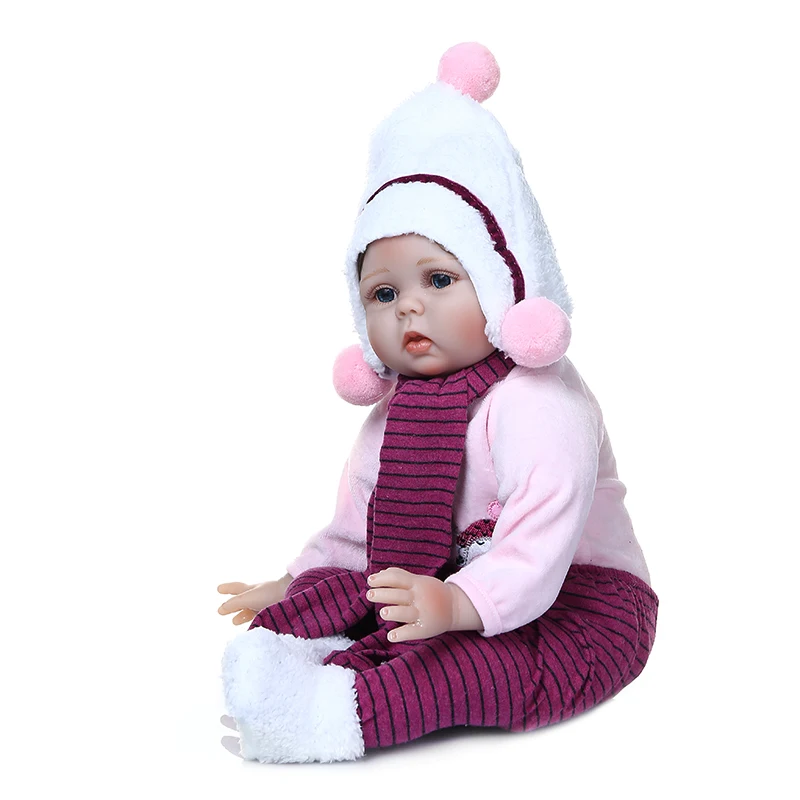 55 см реалистичный младенец Кукла reborn baby кукла игрушка ручной работы волосы мягкое утяжеленное тело для новорожденных подарок
