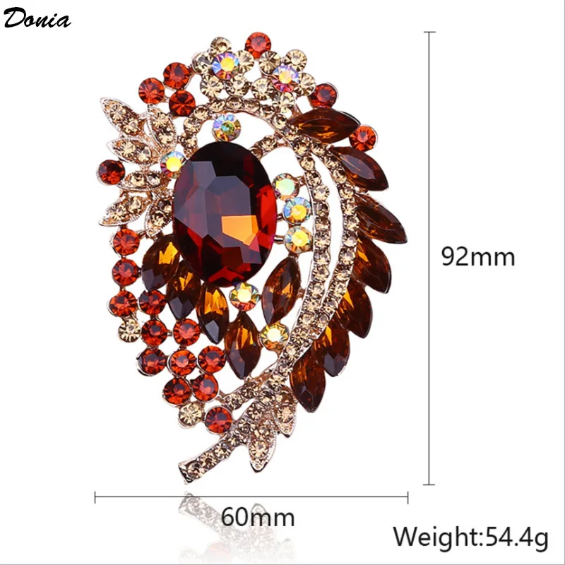 

Donia jewelry Fashion new stained glass large glass brooch Crystal glass brooch corsage women's clothing accessories