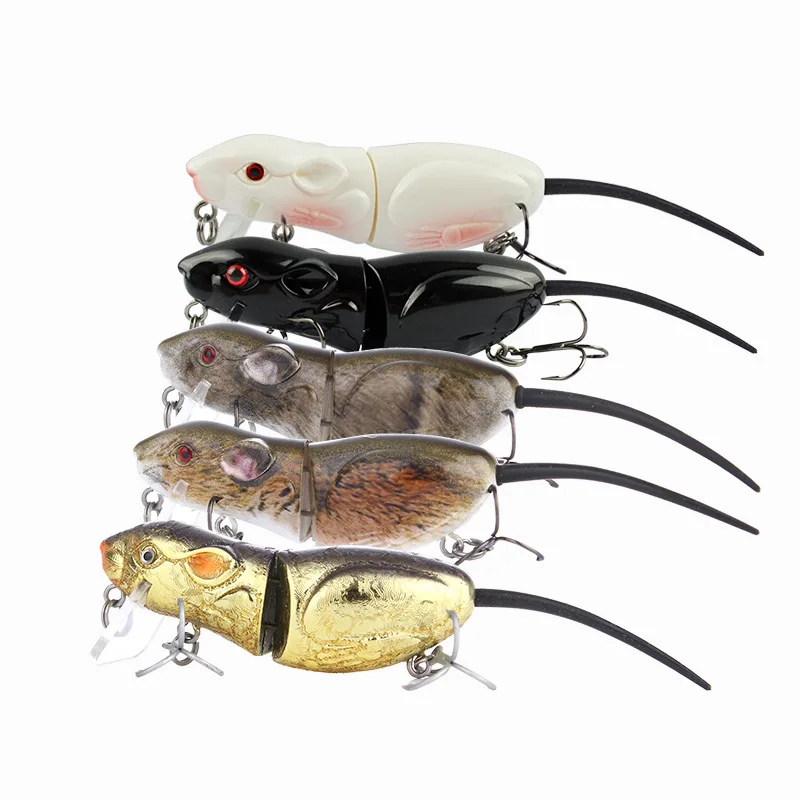 

10g mouse simulated Luya bait 2 sections of hard bait plastic false bait fishing gear fishing lures fishing bait