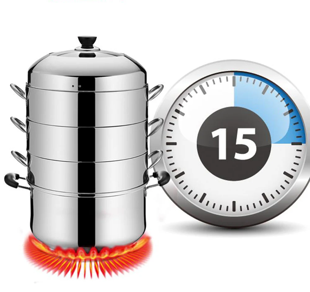 Пароварка с двойным бойлером кастрюля из нержавеющей стали 26 36 см утолщенная 2 5
