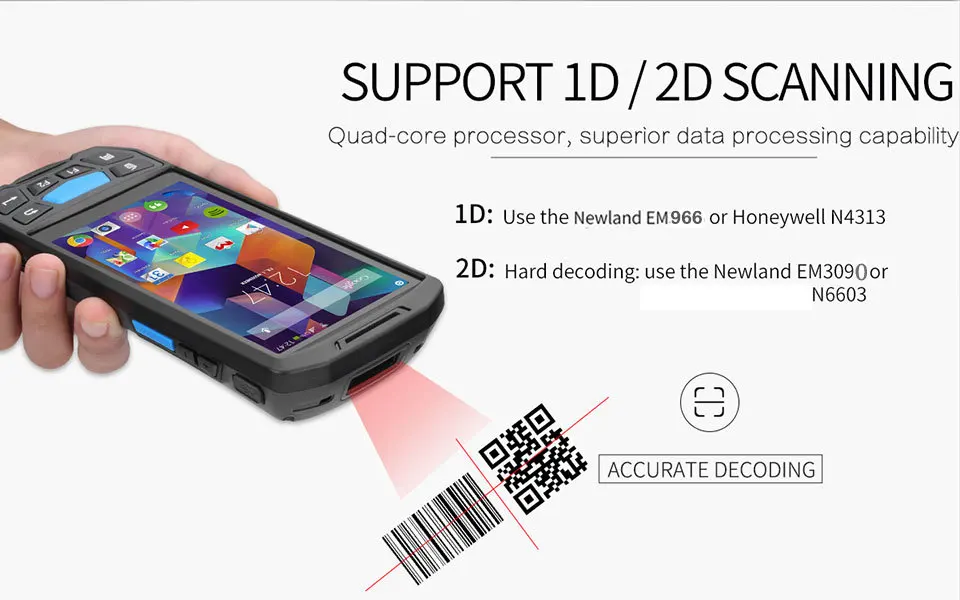 ISSYZONEPOS портативный pos-терминал 2D QR сканер штрих-кода NFC PDA Android 7,0 5 дюймов беспроводной портативный штрих-код Rearder WiFi