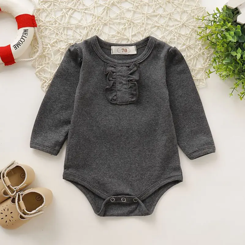 Детский комбинезон с длинными рукавами и принтом в полоску для маленьких