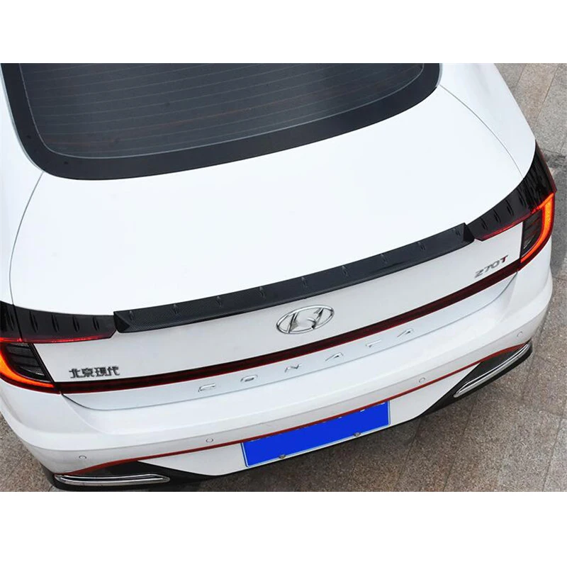 

CEYUSOT для авто спойлер, аксессуары Hyundai Новый Sonata 2019 + ABS Материал Автомобильный багажник Задняя губа крыло хвост плавник украшение Sonata 10