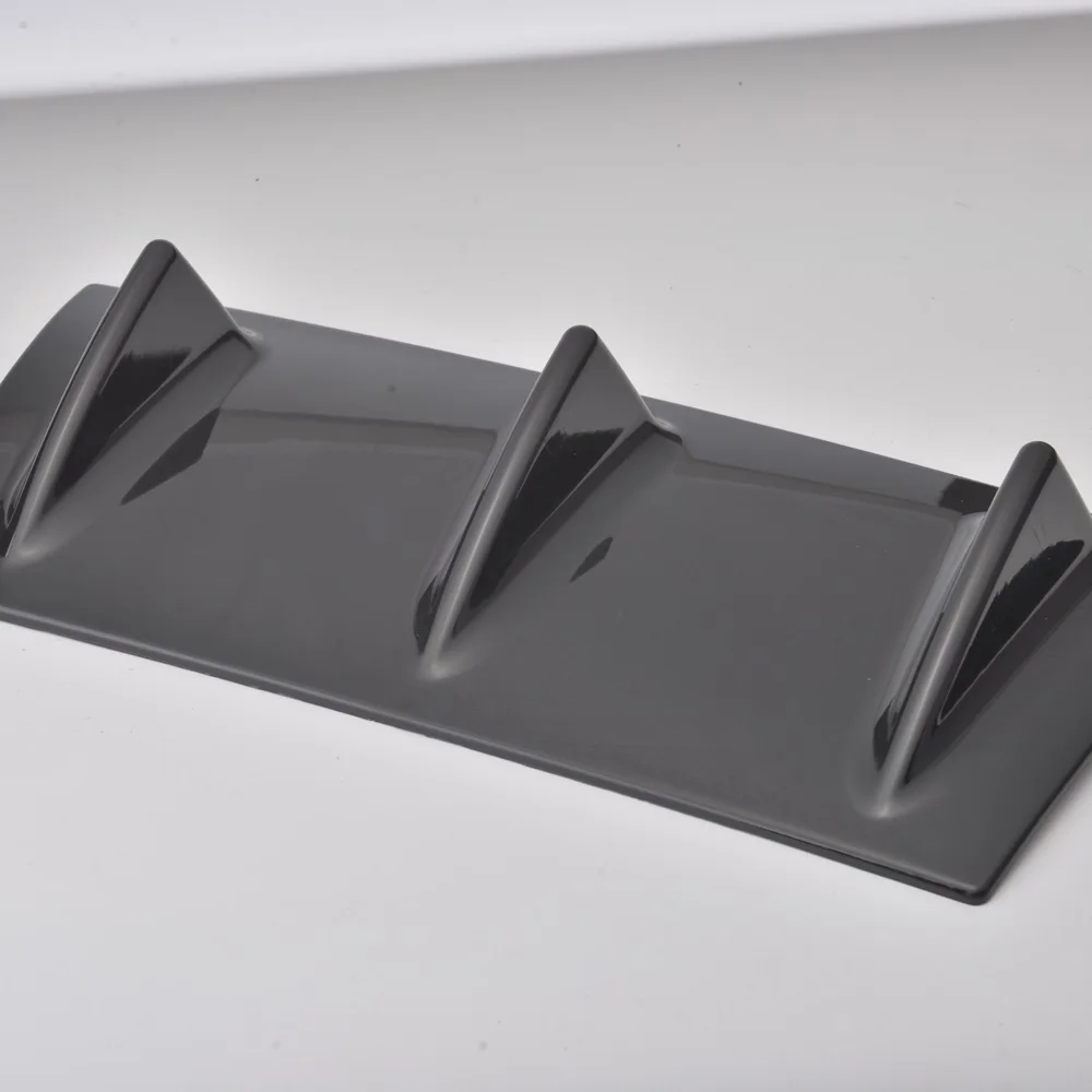 Shark Fin 3 Wing Lip Diffuser14&quot Rear Bumper Chassis Black/Carbon Color ABS Universal EP-ZLB03D35 | Автомобили и мотоциклы